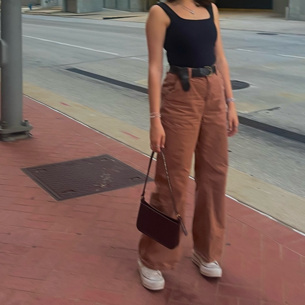 Brown wide leg pants from cotton on